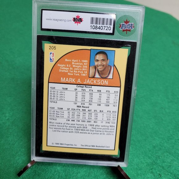 (2) NBA hoops Mark Jackson trading cards #205 KSA graded 9.5 - Picture 3 of 3